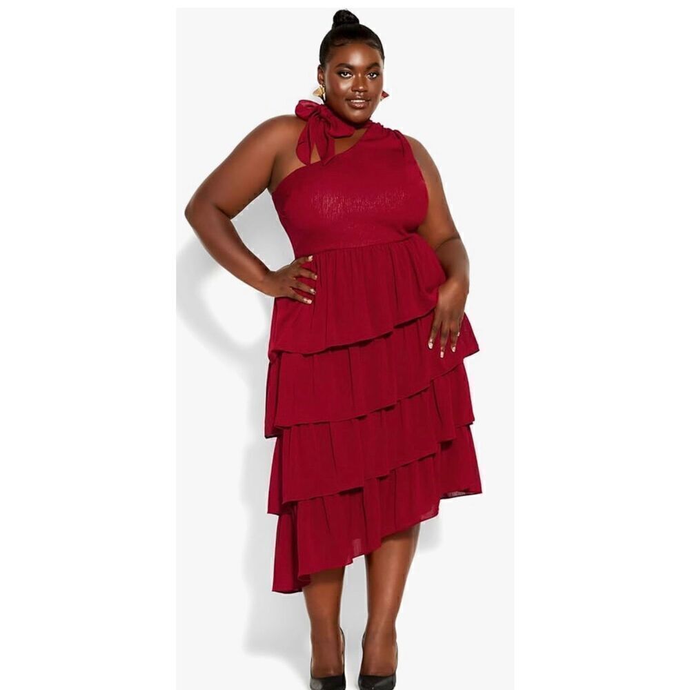 City Chic Women's Apparel Women's City Chic Plus Size Dress Tier Desire
